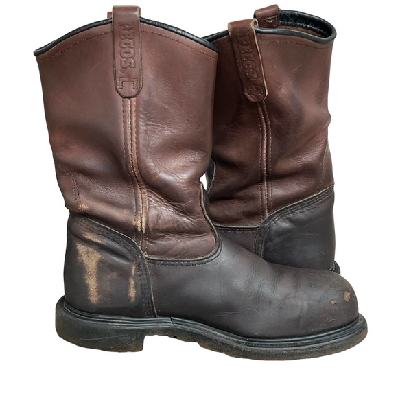 Red Wing Pecos Men's Size 10.5 EH Leather Steel Toe Work Boots Waterproof 2413 - Picture 4 of 9